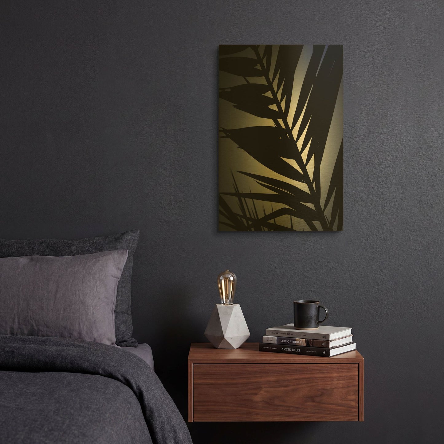 'Close Up IV' By Incado Gold Metal Wall Art