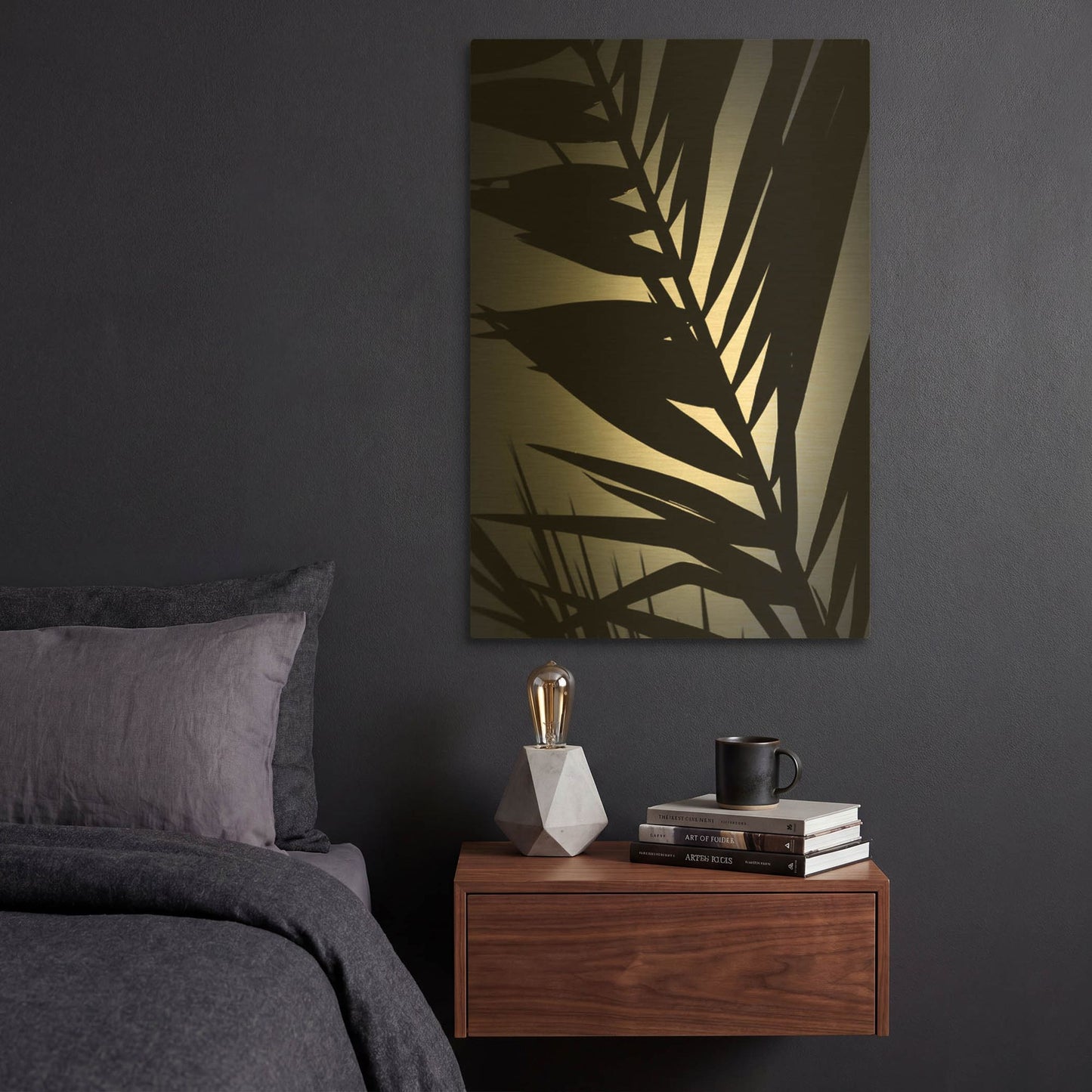 'Close Up IV' By Incado Gold Metal Wall Art