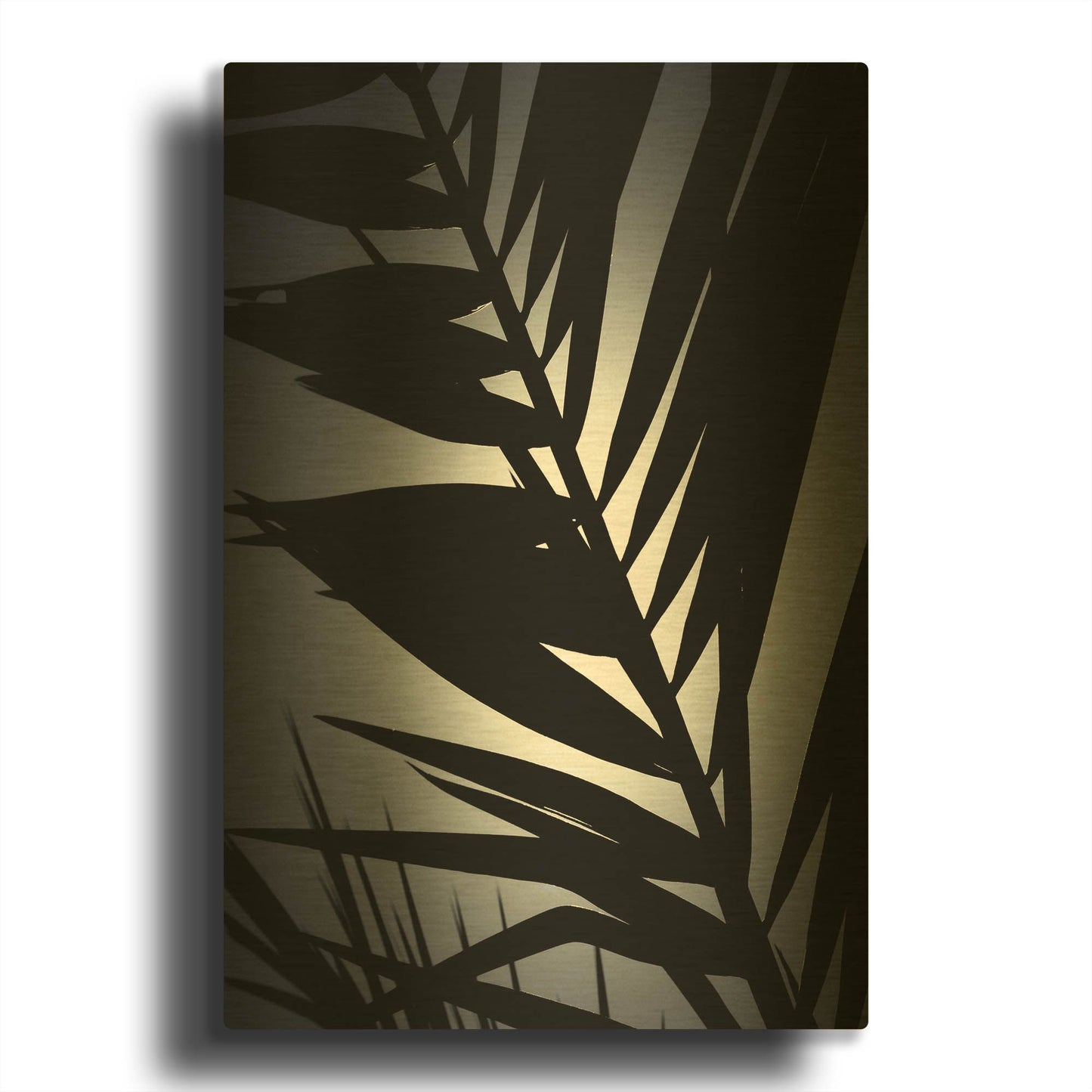 'Close Up IV' By Incado Gold Metal Wall Art