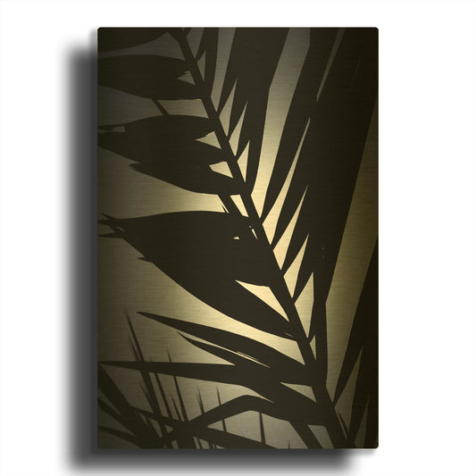 'Close Up IV' By Incado Gold Metal Wall Art