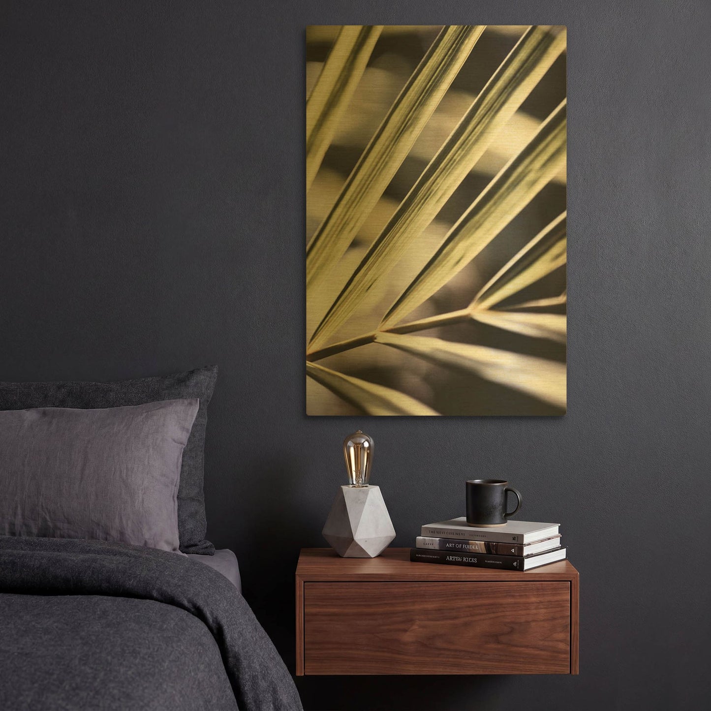 'Close Up IX' By Incado Gold Metal Wall Art