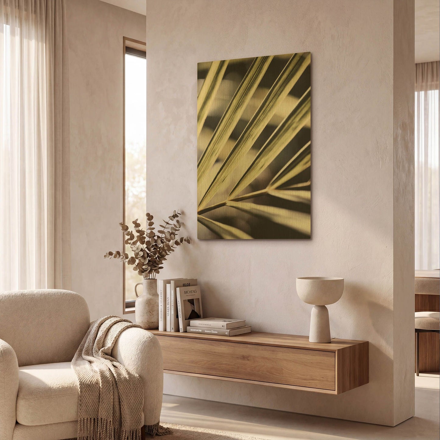 'Close Up IX' By Incado Gold Metal Wall Art