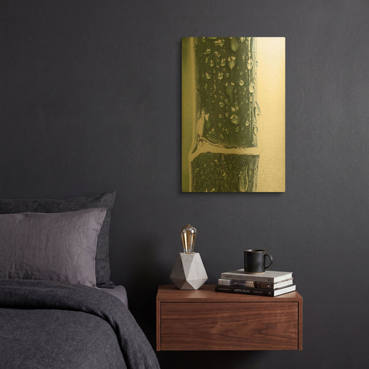 'Close Up V' By Incado Gold Metal Wall Art