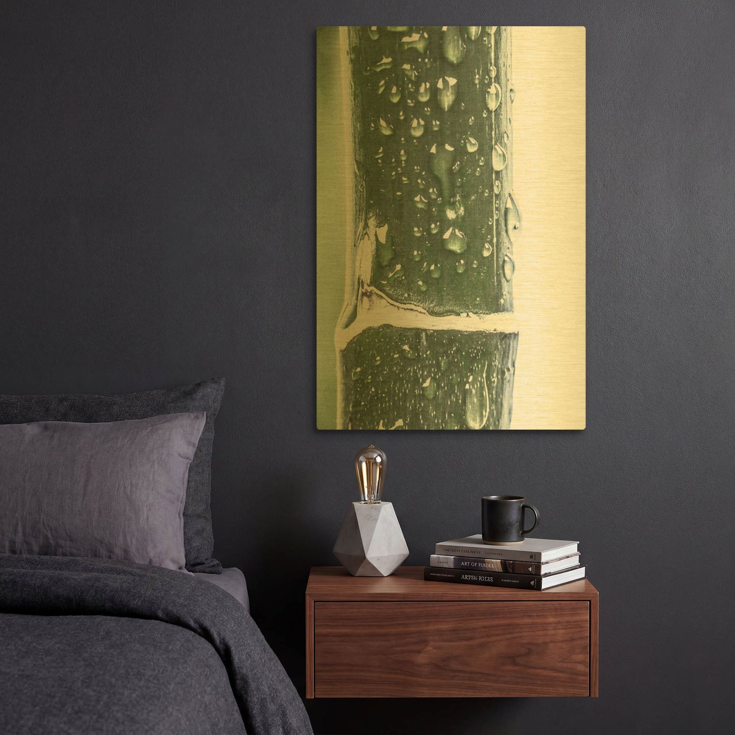 'Close Up V' By Incado Gold Metal Wall Art