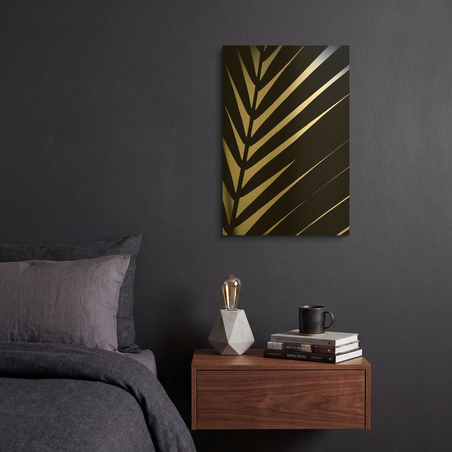 'Close Up VI' By Incado Gold Metal Wall Art