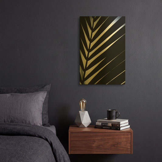 'Close Up VI' By Incado Gold Metal Wall Art