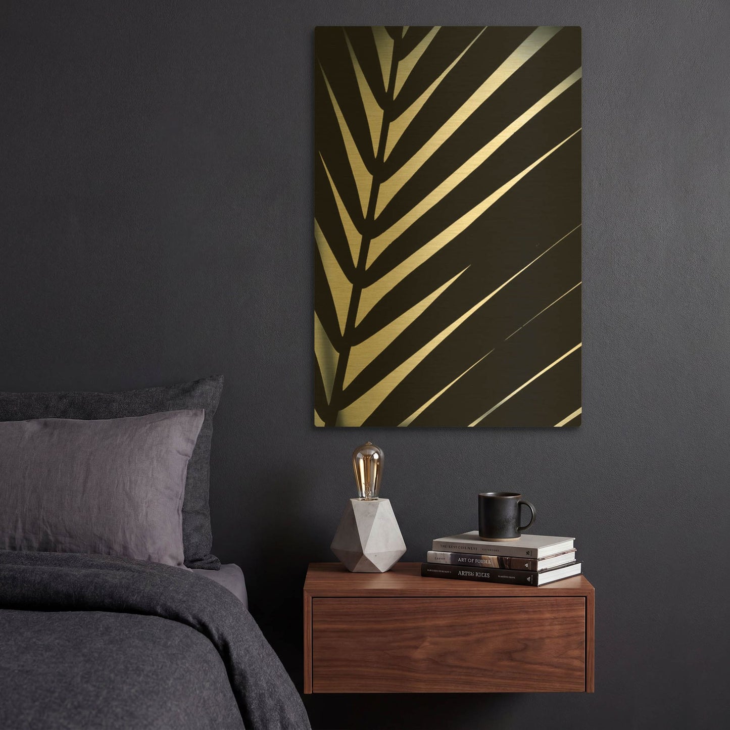 'Close Up VI' By Incado Gold Metal Wall Art