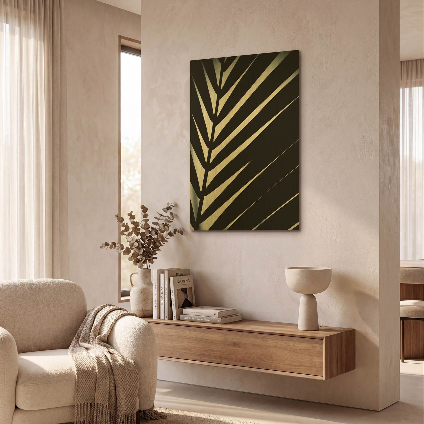 'Close Up VI' By Incado Gold Metal Wall Art