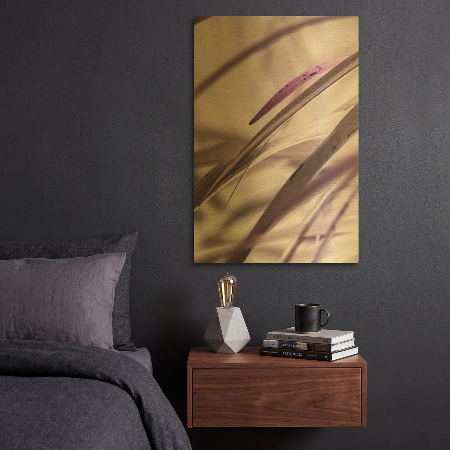 'Close Up XI' By Incado Gold Metal Wall Art