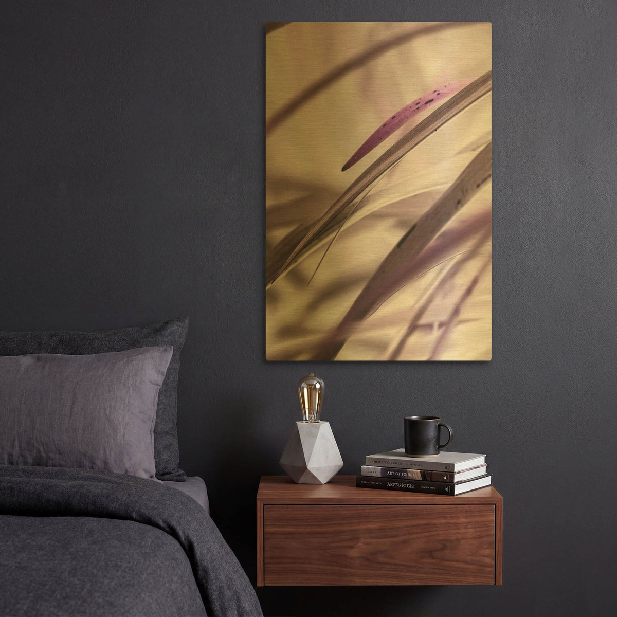 'Close Up XI' By Incado Gold Metal Wall Art