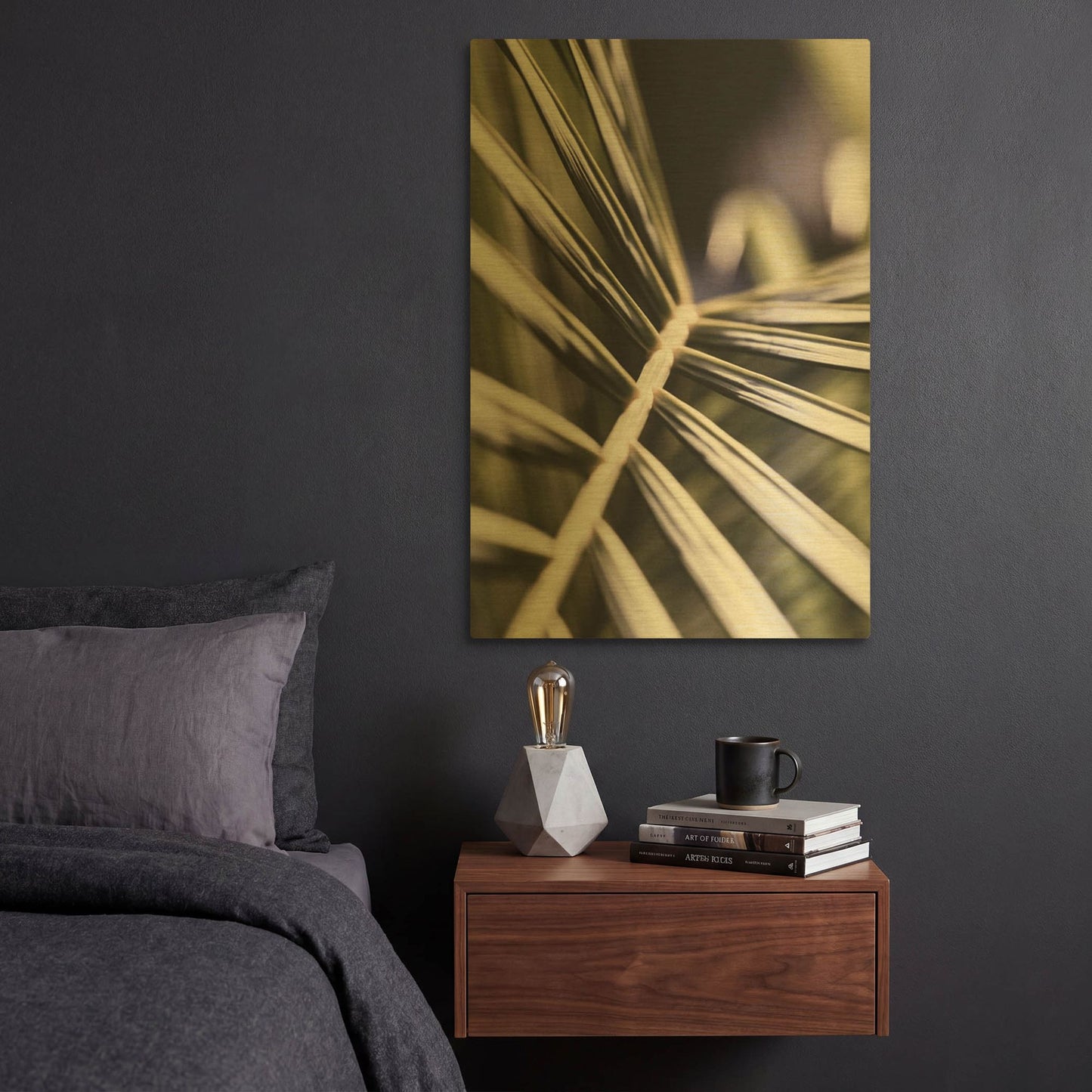 'Close Up XII' By Incado Gold Metal Wall Art