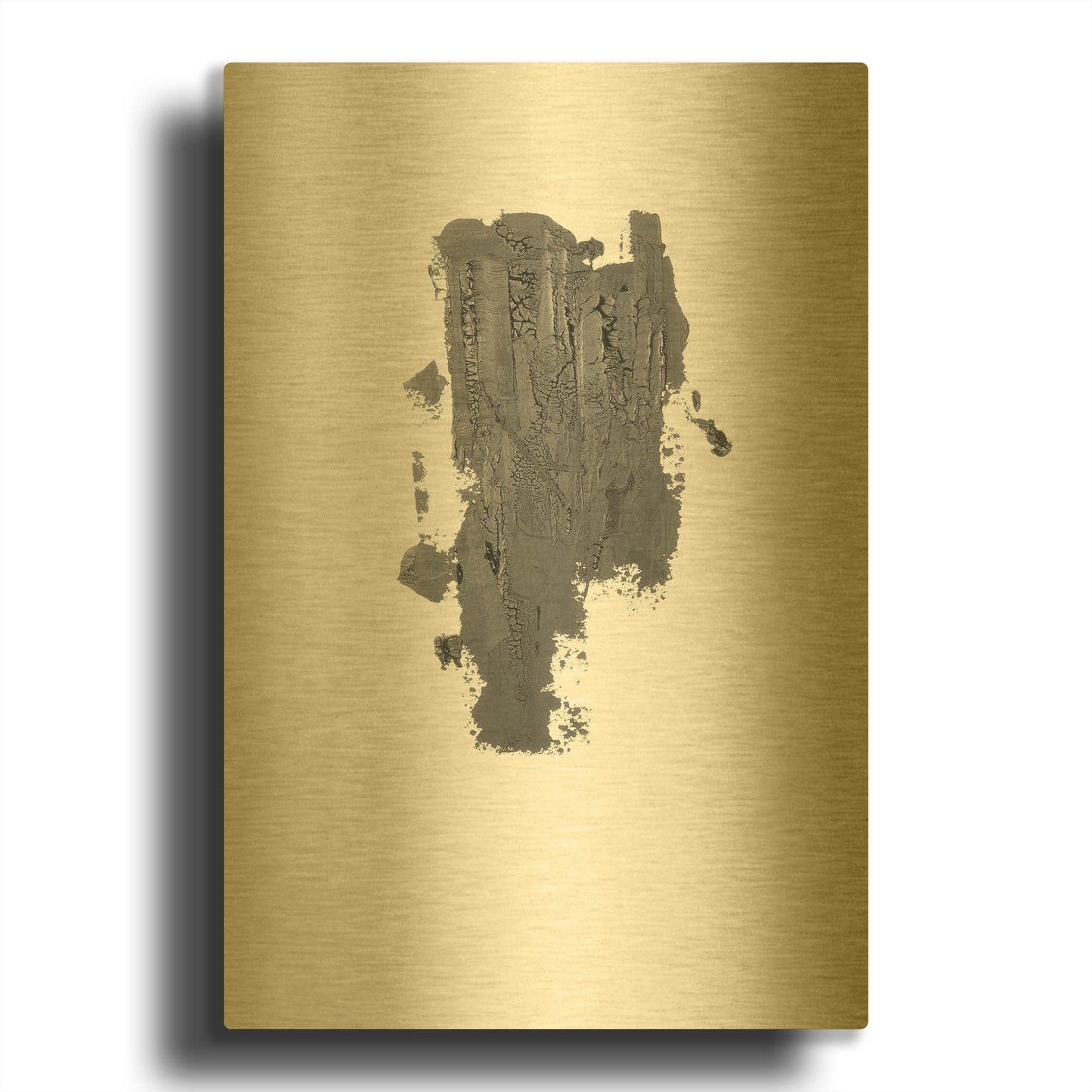 'Coal I' By Incado Gold Metal Wall Art