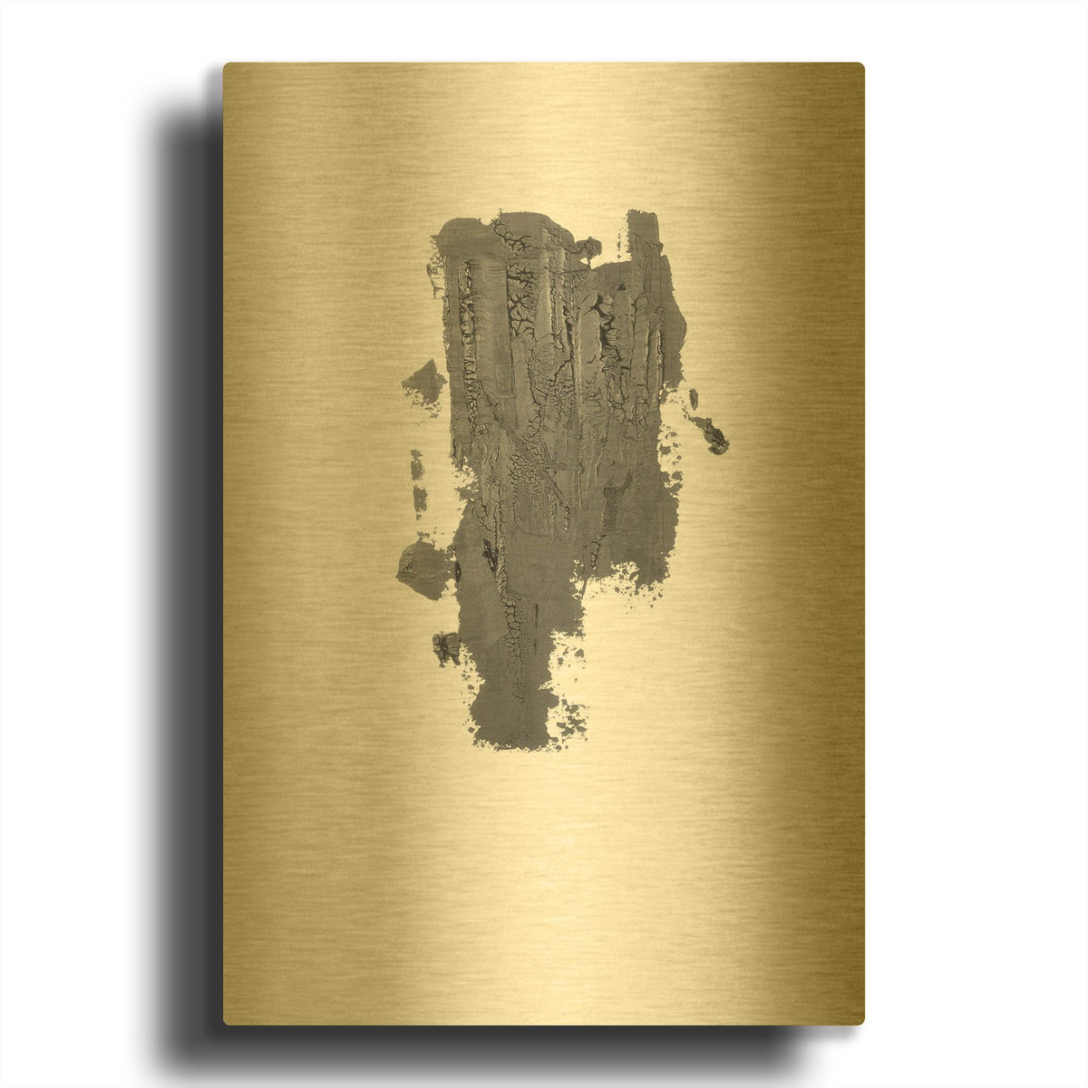 'Coal I' By Incado Gold Metal Wall Art