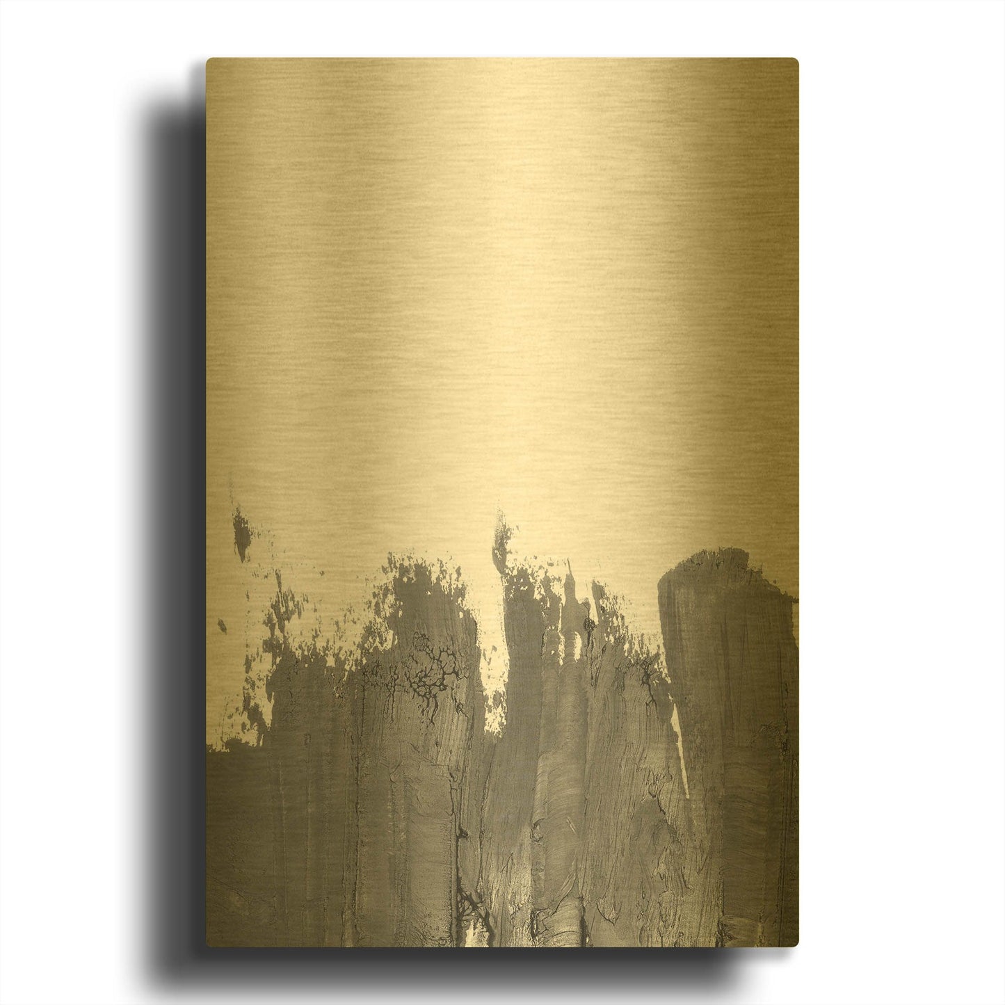 'Coal II' By Incado Gold Metal Wall Art