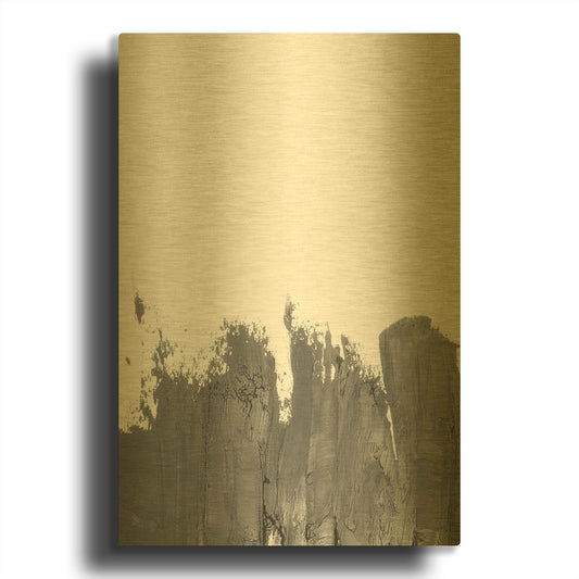 'Coal II' By Incado Gold Metal Wall Art