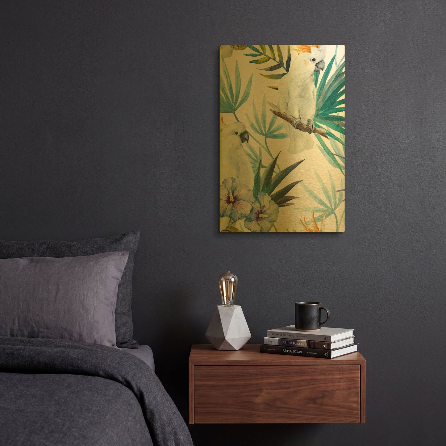 'Cockatoo' By Incado Gold Metal Wall Art
