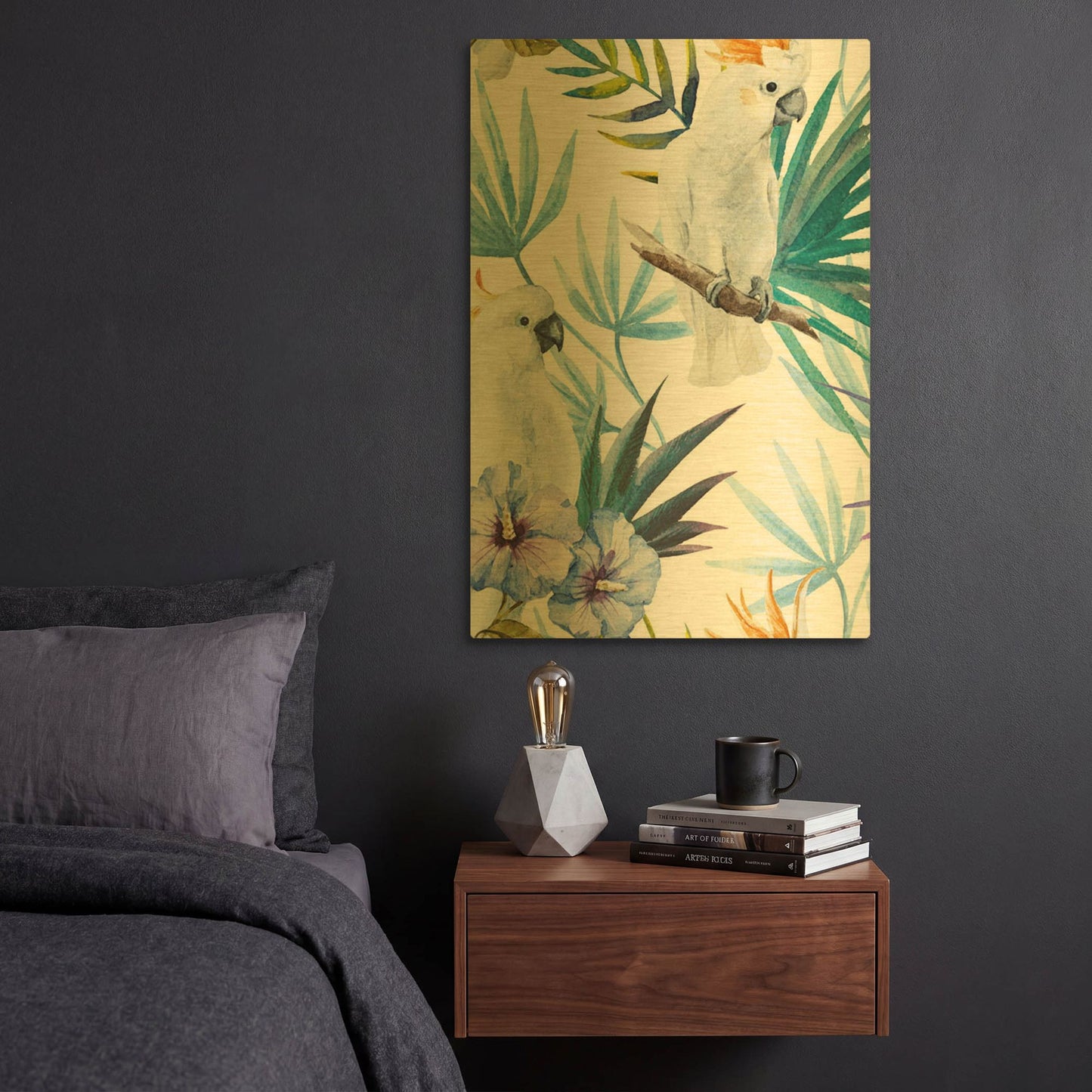 'Cockatoo' By Incado Gold Metal Wall Art