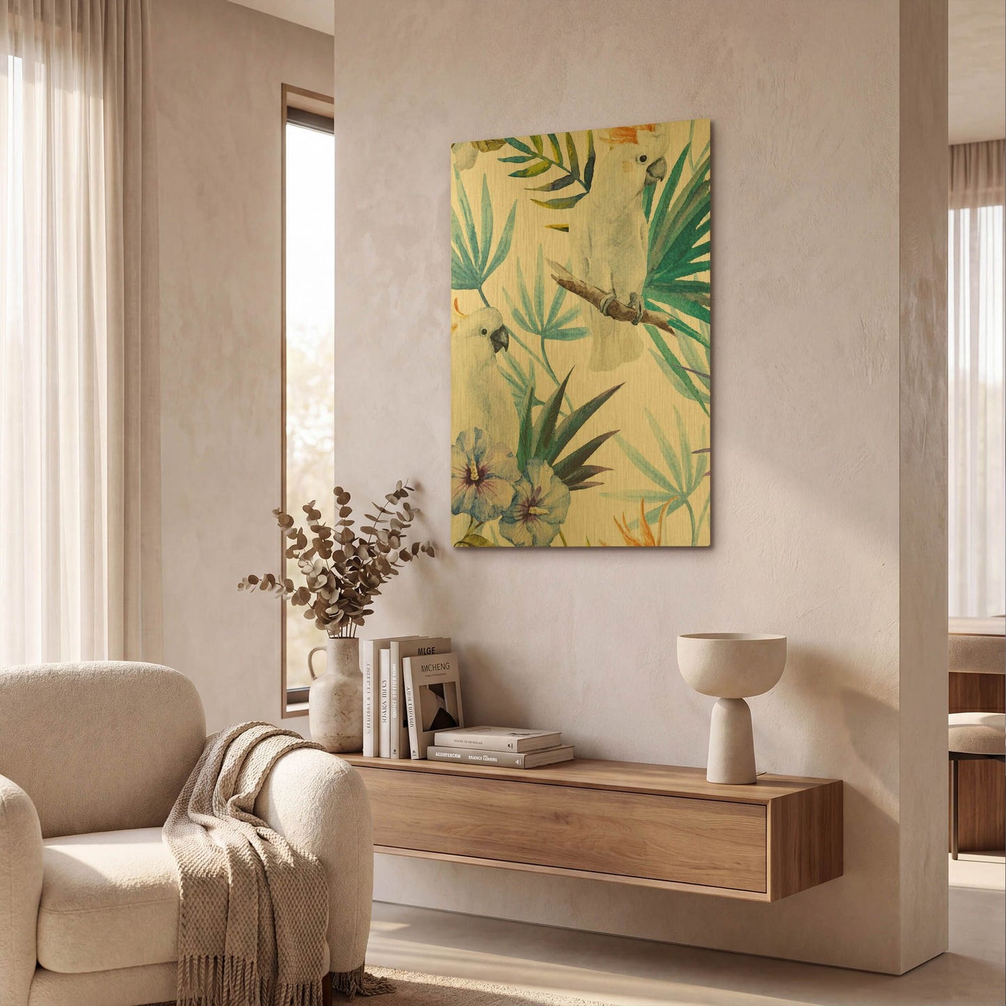 'Cockatoo' By Incado Gold Metal Wall Art