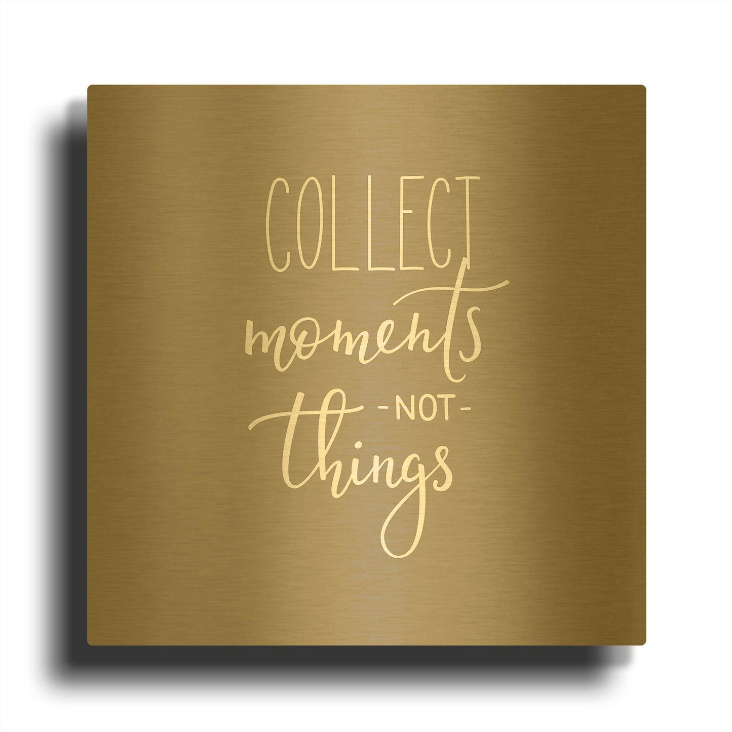 'Collect Moments' By Incado Gold Metal Wall Art