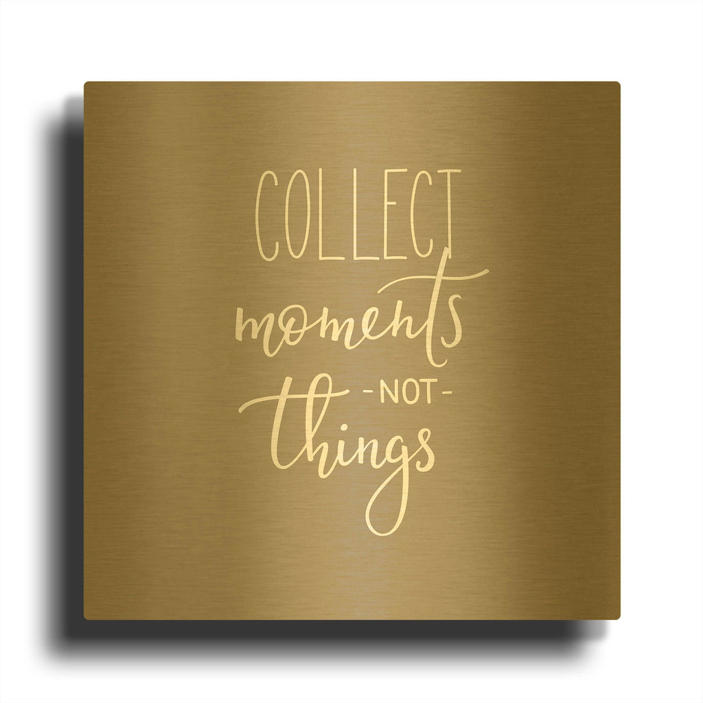 'Collect Moments' By Incado Gold Metal Wall Art