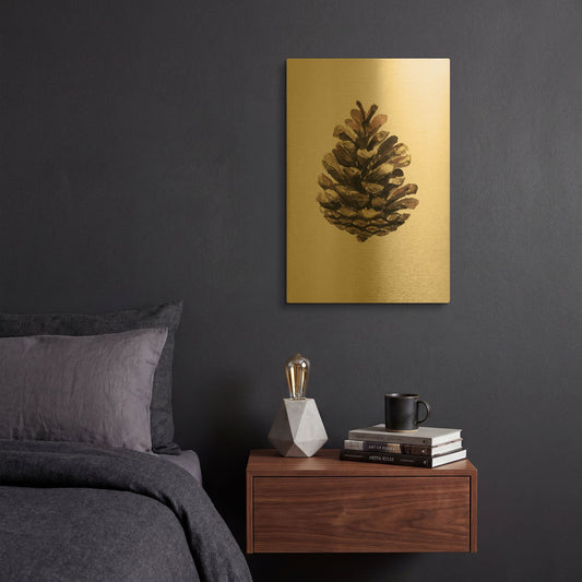 'Cone' By Incado Gold Metal Wall Art
