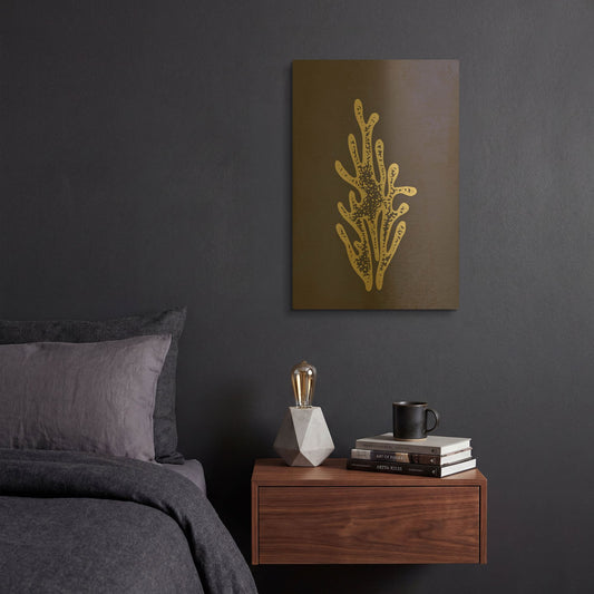 'Coral' By Incado Gold Metal Wall Art