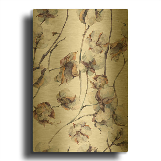'Cotton I' By Incado Gold Metal Wall Art