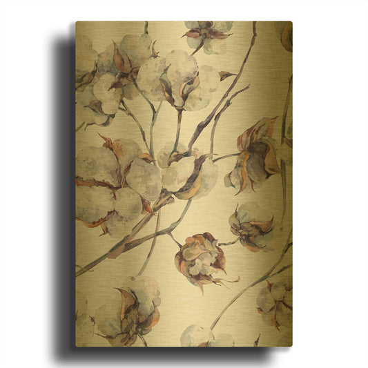 'Cotton II' By Incado Gold Metal Wall Art