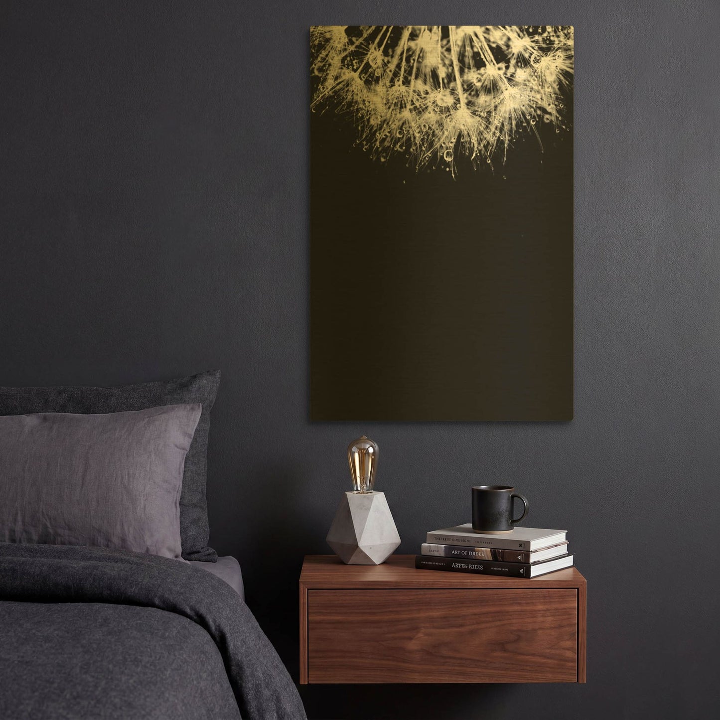 'Crystal II' By Incado Gold Metal Wall Art
