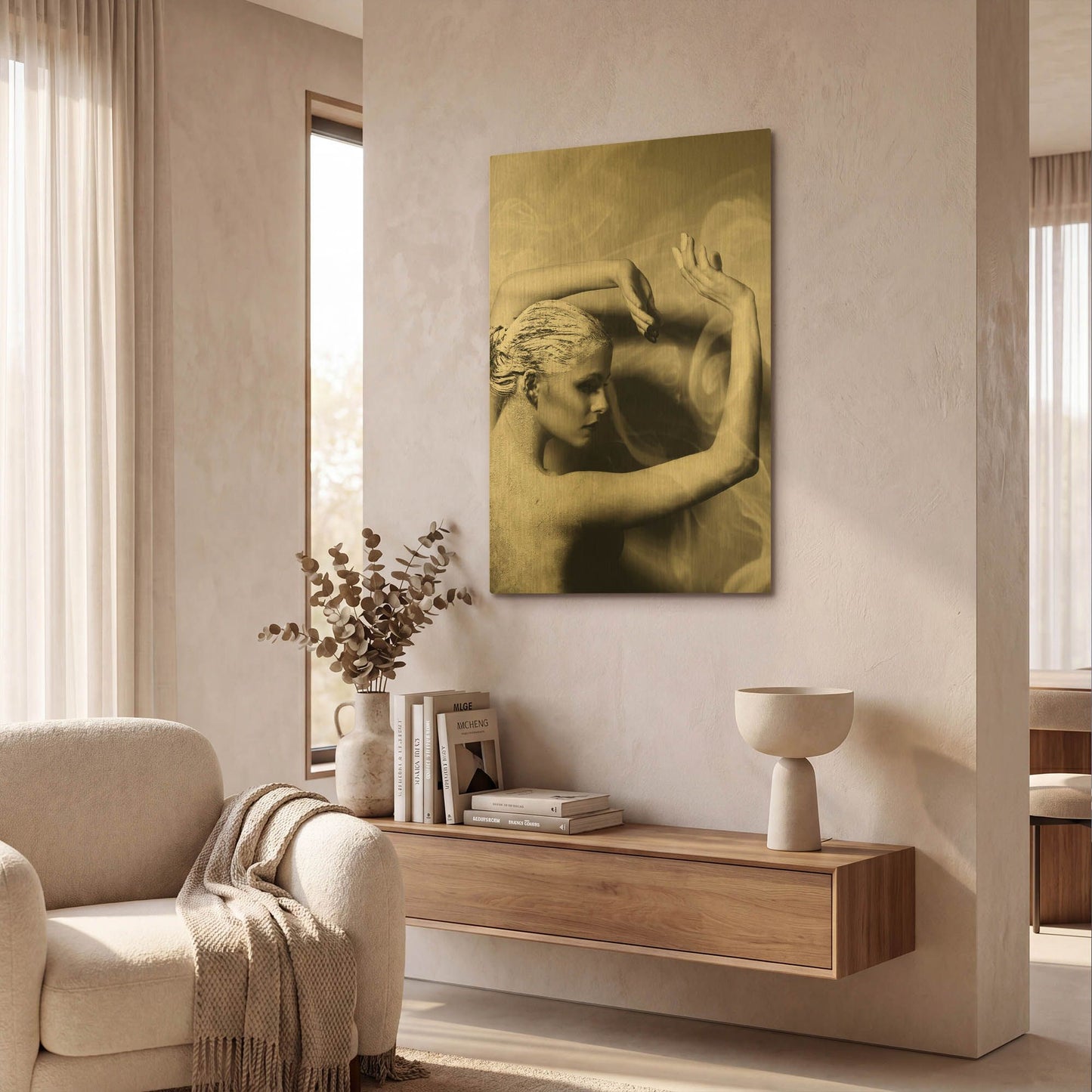 'Dancer Statue' By Incado Gold Metal Wall Art