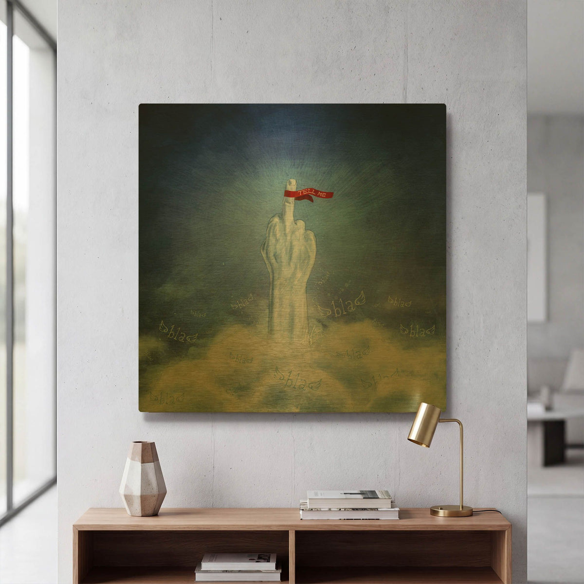 'Babel' By Mario Sanchez Nevado Gold Metal Wall Art