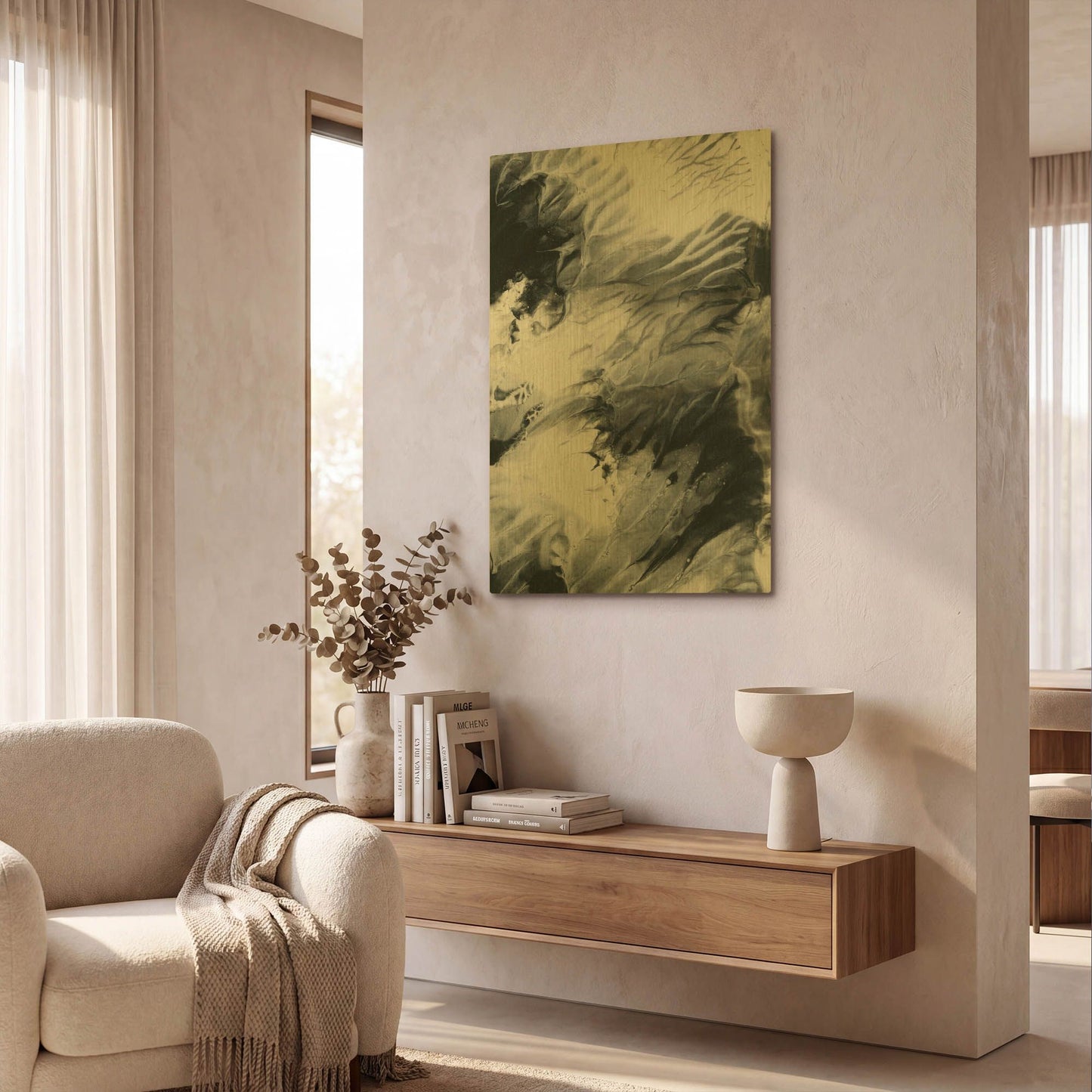 'Dark Clouds' By Incado Gold Metal Wall Art