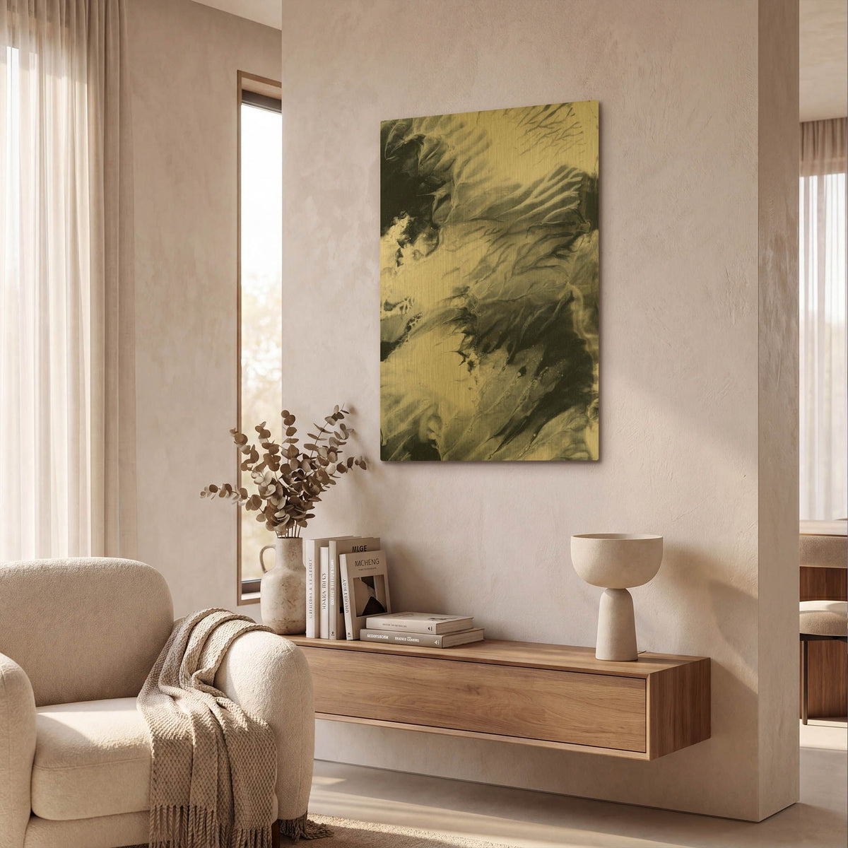 'Dark Clouds' By Incado Gold Metal Wall Art