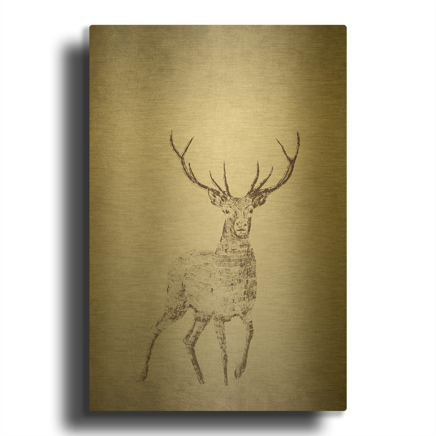 'Deer' By Incado Gold Metal Wall Art