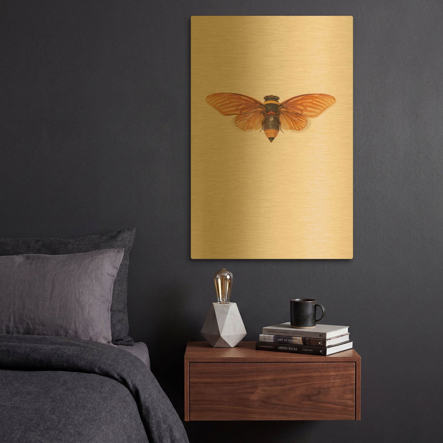 'Dineutus' By Incado Gold Metal Wall Art