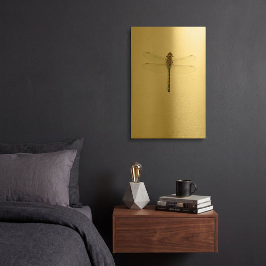 'Dragonfly I' By Incado Gold Metal Wall Art