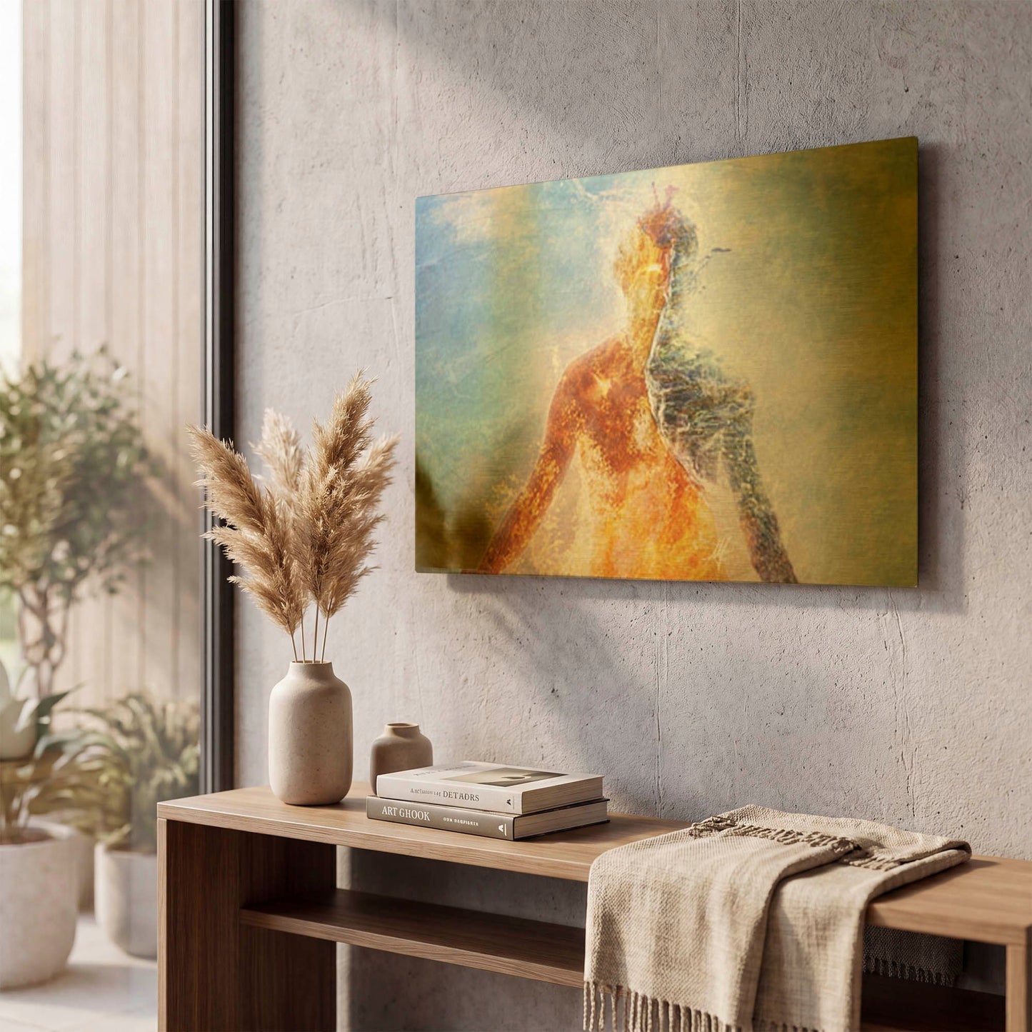 'Two Worlds' By Mario Sanchez Nevado Gold Metal Wall Art