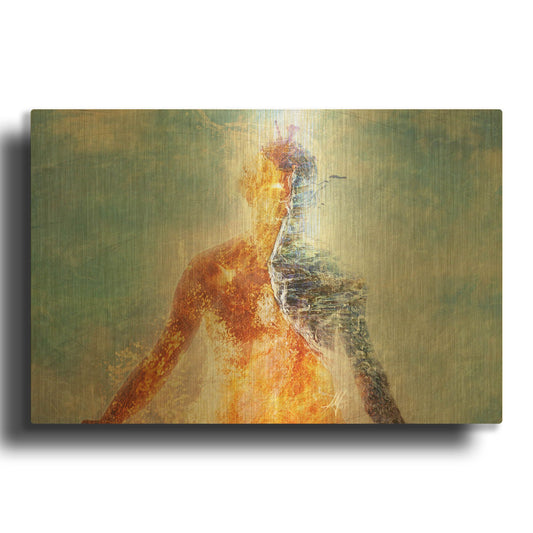 'Two Worlds' By Mario Sanchez Nevado Gold Metal Wall Art