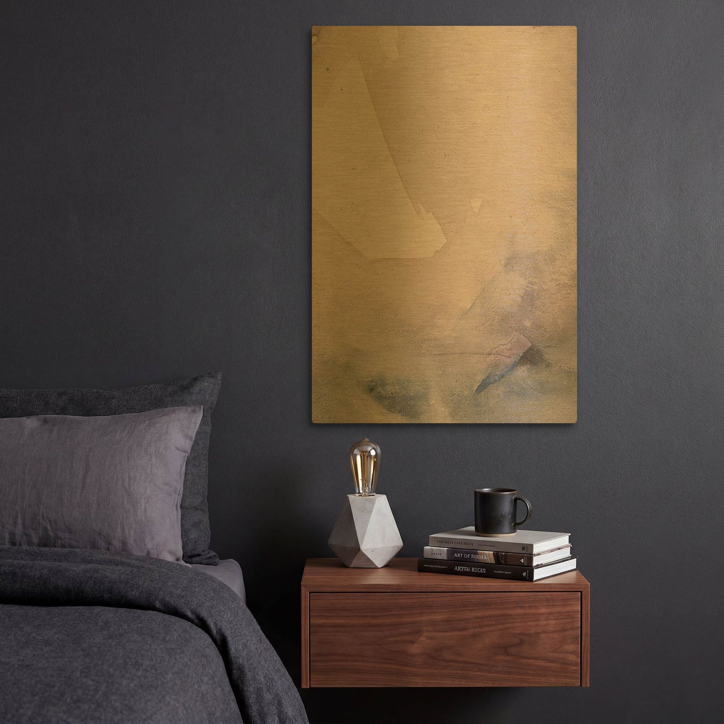 'Dust' By Incado Gold Metal Wall Art