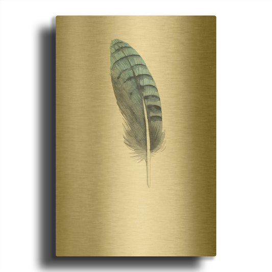 'Feather 2' By Incado Gold Metal Wall Art
