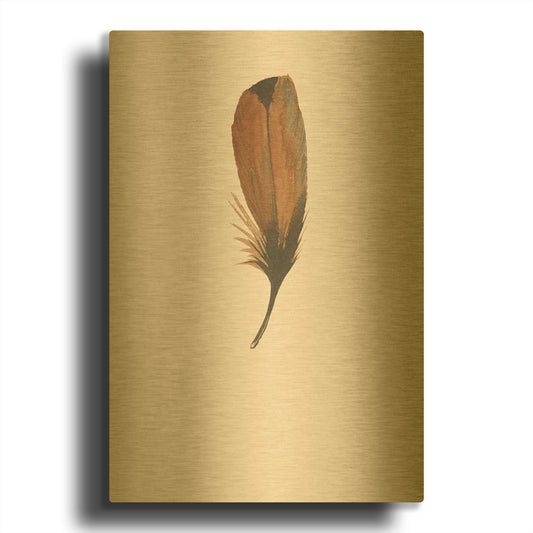 'Feather 8' By Incado Gold Metal Wall Art