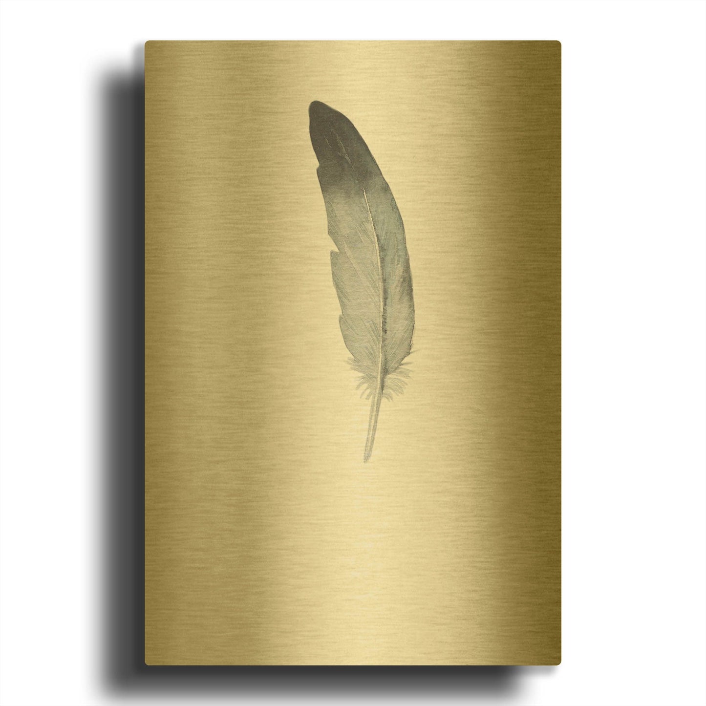 'Feather 9' By Incado Gold Metal Wall Art