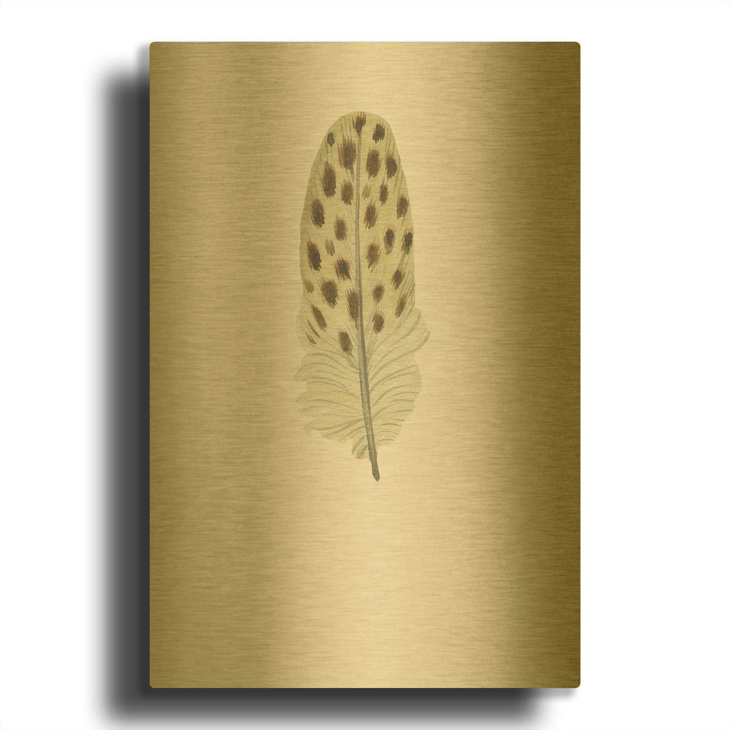 'Feather 10' By Incado Gold Metal Wall Art