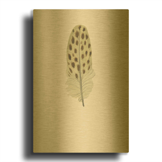 'Feather 10' By Incado Gold Metal Wall Art