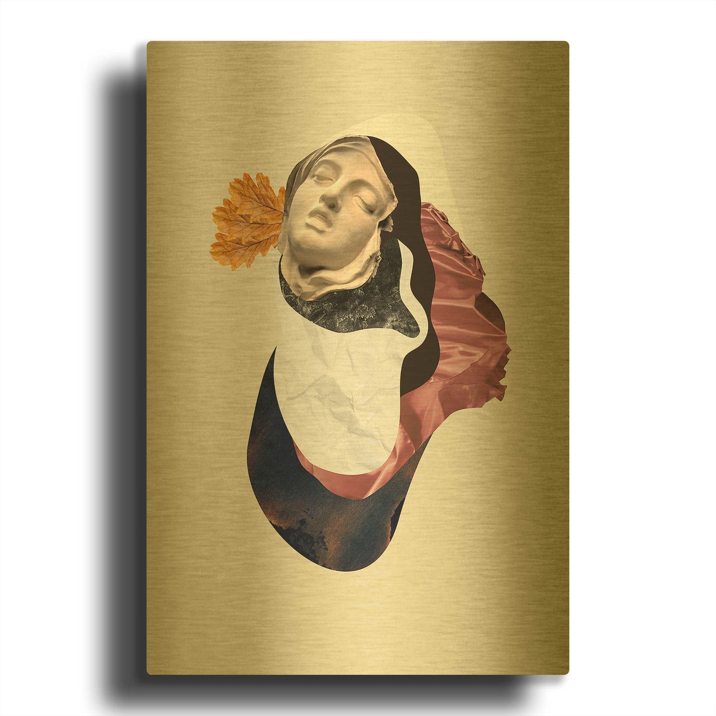 'Feather Light' By Incado Gold Metal Wall Art