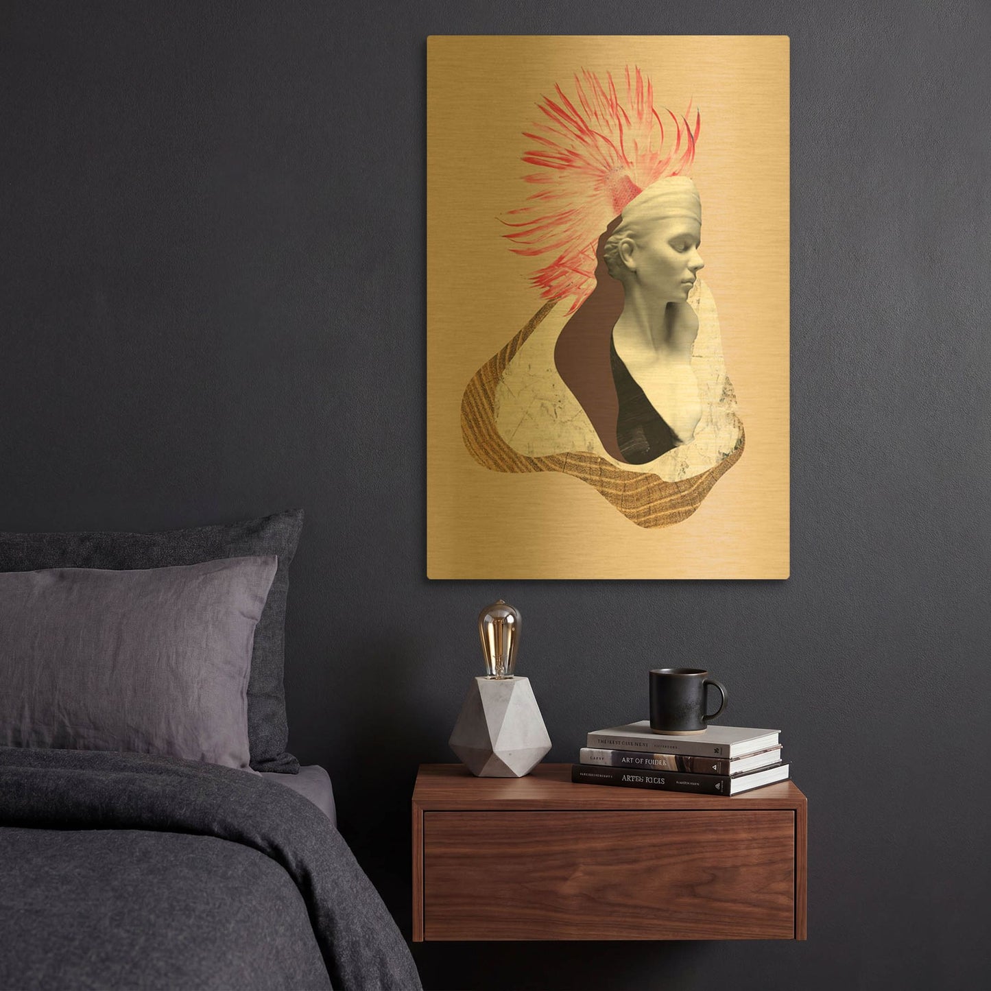 'Fisher’s Wife' By Incado Gold Metal Wall Art