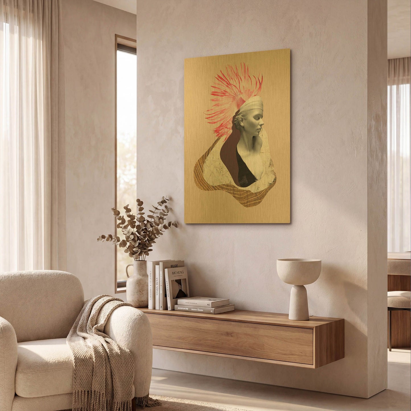 'Fisher’s Wife' By Incado Gold Metal Wall Art