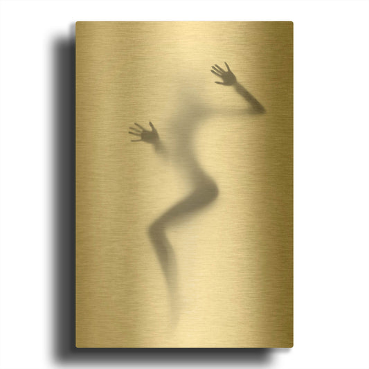 'Flattened' By Incado Gold Metal Wall Art