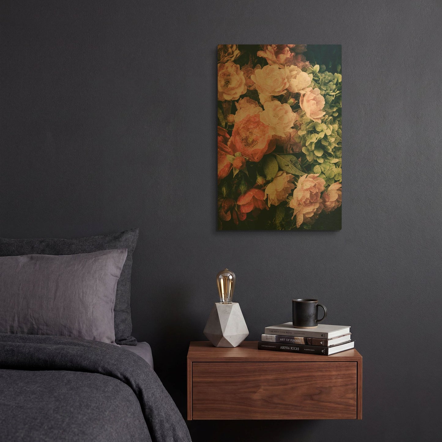 'Floral 28' By Incado Gold Metal Wall Art
