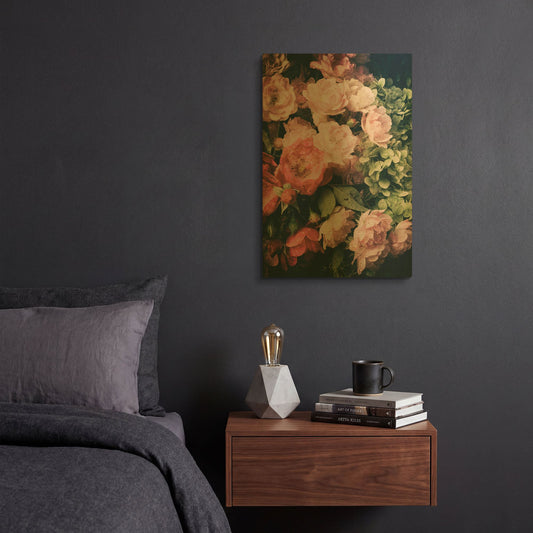 'Floral 28' By Incado Gold Metal Wall Art